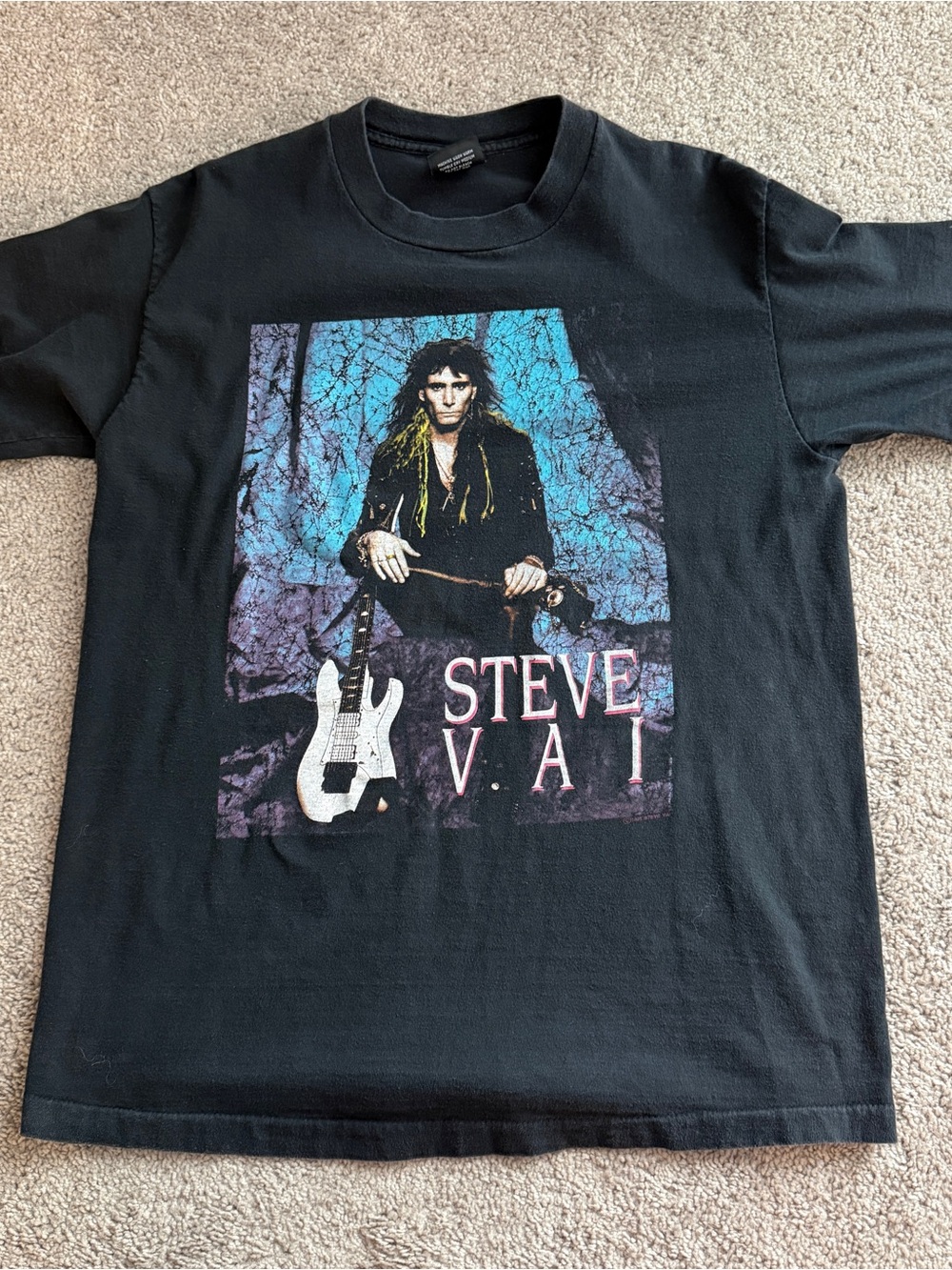 Vintage 1991 Steve Vai Passion and Warfare Tour T-Shirt Giant teejays Band Tee L